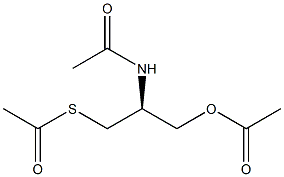 (+)-N-[(S)-2-Acetyloxy-1-(acetylthiomethyl)ethyl]acetamide 结构式