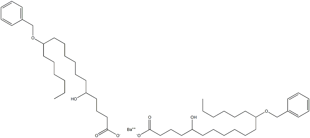 Bis(12-benzyloxy-5-hydroxystearic acid)barium salt 结构式