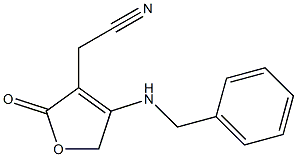 2,5-Dihydro-2-oxo-4-benzylamino-3-furanacetonitrile 结构式