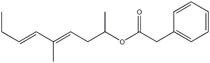 Phenylacetic acid 1,4-dimethyl-3,5-octadienyl ester 结构式