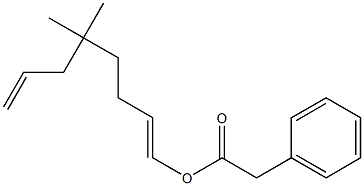 Phenylacetic acid 5,5-dimethyl-1,7-octadienyl ester 结构式