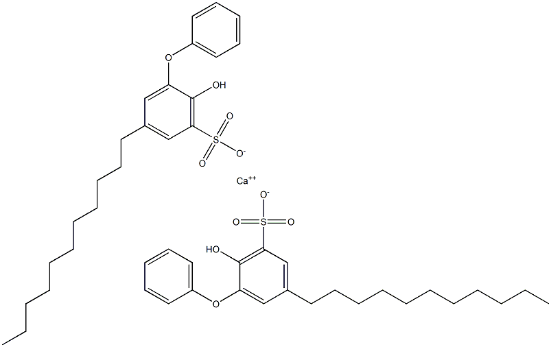 Bis(2-hydroxy-5-undecyl[oxybisbenzene]-3-sulfonic acid)calcium salt 结构式