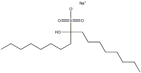 9-Hydroxyheptadecane-9-sulfonic acid sodium salt 结构式