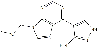 9-(Methoxymethyl)-6-(3-amino-1H-pyrazol-4-yl)-9H-purine 结构式