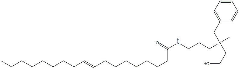 N-(2-Hydroxyethyl)-N-methyl-N-[3-[(1-oxo-9-octadecenyl)amino]propyl]benzenemethanaminium 结构式