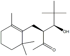 (3S,4S)-5,5-Dimethyl-4-hydroxy-3-[(2,6,6-trimethyl-1-cyclohexenyl)methyl]-2-hexanone 结构式