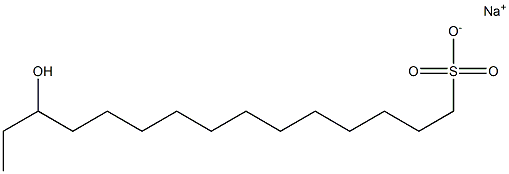 13-Hydroxypentadecane-1-sulfonic acid sodium salt 结构式