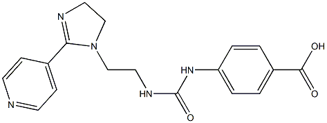 1-[2-[2-(4-Pyridyl)-2-imidazolin-1-yl]ethyl]-3-(4-carboxyphenyl)urea 结构式