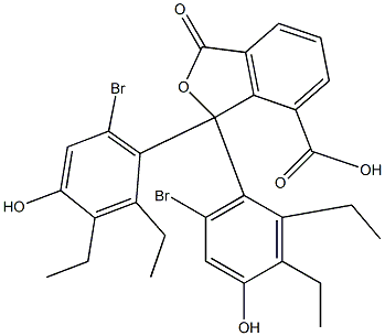 1,1-Bis(6-bromo-2,3-diethyl-4-hydroxyphenyl)-1,3-dihydro-3-oxoisobenzofuran-7-carboxylic acid 结构式