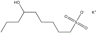 6-Hydroxynonane-1-sulfonic acid potassium salt 结构式