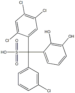 (3-Chlorophenyl)(2,4,5-trichlorophenyl)(2,3-dihydroxyphenyl)methanesulfonic acid 结构式