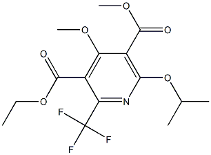 6-(Isopropoxy)-4-methoxy-2-(trifluoromethyl)pyridine-3,5-dicarboxylic acid 3-ethyl 5-methyl ester 结构式