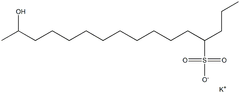 15-Hydroxyhexadecane-4-sulfonic acid potassium salt 结构式