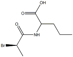 2-[(R)-2-Bromo-1-oxopropyl]aminopentanoic acid 结构式