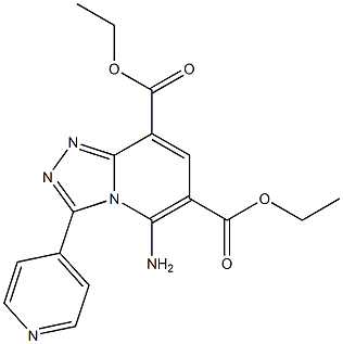 5-Amino-3-(4-pyridinyl)-1,2,4-triazolo[4,3-a]pyridine-6,8-dicarboxylic acid diethyl ester 结构式