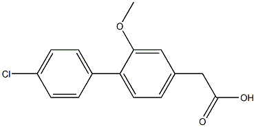 4'-Chloro-2-methoxy-1,1'-biphenyl-4-acetic acid 结构式