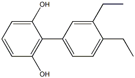 2-(3,4-Diethylphenyl)benzene-1,3-diol 结构式