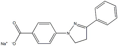p-(3-Phenyl-2-pyrazolin-1-yl)benzoic acid sodium salt 结构式