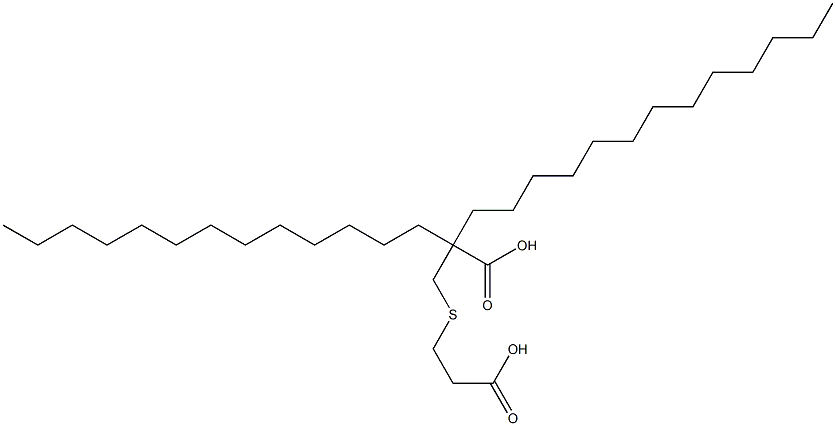 2-[(2-Carboxyethylthio)methyl]-2-tridecylpentadecanoic acid 结构式