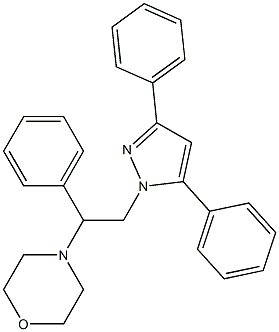 3,5-Diphenyl-1-[2-phenyl-2-(morpholino)ethyl]-1H-pyrazole 结构式