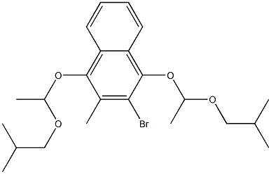 2-Bromo-1,4-bis[1-(isobutoxy)ethoxy]-3-methylnaphthalene 结构式