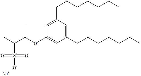 3-(3,5-Diheptylphenoxy)butane-2-sulfonic acid sodium salt 结构式