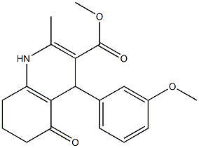 1,4,5,6,7,8-Hexahydro-2-methyl-4-(3-methoxyphenyl)-5-oxoquinoline-3-carboxylic acid methyl ester 结构式