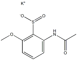 2-(Acetylamino)-6-methoxybenzenesulfinic acid potassium salt 结构式