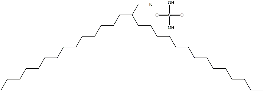 Sulfuric acid 2-tetradecylhexadecyl=potassium salt 结构式