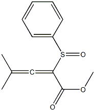 4-Methyl-2-phenylsulfinyl-2,3-pentadienoic acid methyl ester 结构式