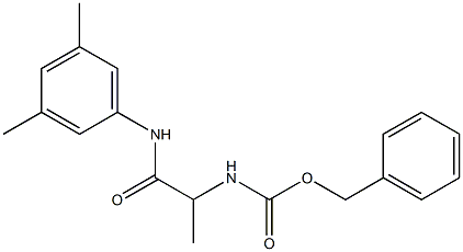 N-(3,5-Dimethylphenyl)-2-[[(benzyloxy)carbonyl]amino]-2-methylacetamide 结构式