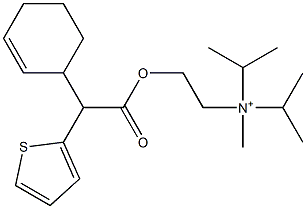 N-Isopropyl-N-methyl-N-[2-[(2-cyclohexenyl)(2-thienyl)acetoxy]ethyl]-2-propanaminium 结构式