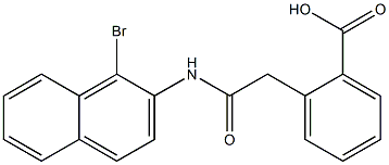 2-[2-[(1-Bromo-2-naphtyl)amino]-2-oxoethyl]benzoic acid 结构式