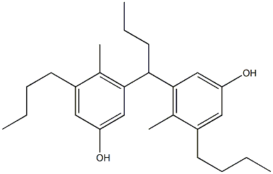 5,5'-Butylidenebis(3-butyl-4-methylphenol) 结构式