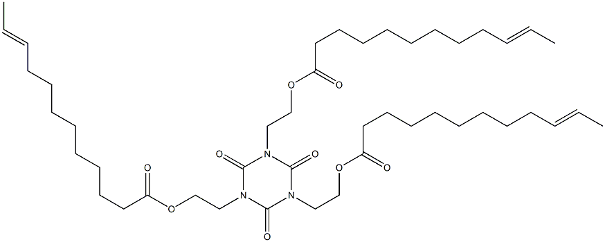 1,3,5-Tris[2-(10-dodecenoyloxy)ethyl]hexahydro-1,3,5-triazine-2,4,6-trione 结构式