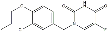 1-(3-Chloro-4-propoxybenzyl)-5-fluorouracil 结构式