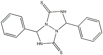 3,6-Diphenyl-1,2,3,3a,4,5,6,6a-octahydro-2,3a,5,6a-tetraazapentalene-1,4-dithione 结构式