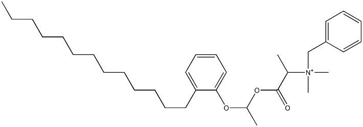 N,N-Dimethyl-N-benzyl-N-[1-[[1-(2-tridecylphenyloxy)ethyl]oxycarbonyl]ethyl]aminium 结构式