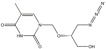 1-[[[(R)-1-Hydroxy-3-azidopropan-2-yl]oxy]methyl]thymine 结构式