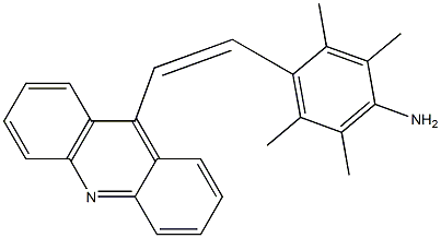 4-[(Z)-2-(Acridin-9-yl)ethenyl]-2,3,5,6-tetramethylaniline 结构式