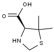 (4S)-5,5-Dimethylthiazolidine-4-carboxylic acid 结构式