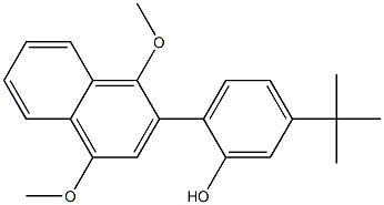 5-tert-Butyl-2-(1,4-dimethoxynaphthalen-2-yl)phenol 结构式