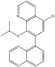 5-Chloro-8-(isopropyloxy)-7-(1-naphtyl)quinoline 结构式