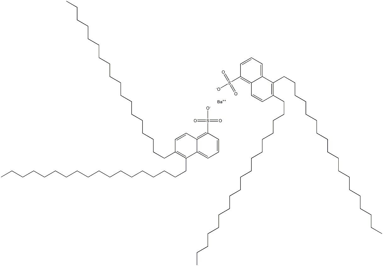Bis(5,6-dioctadecyl-1-naphthalenesulfonic acid)barium salt 结构式