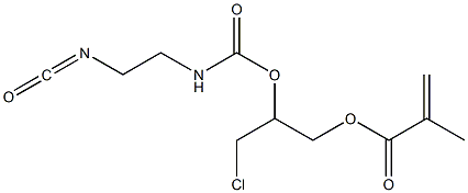 Methacrylic acid 3-chloro-2-[2-isocyanatoethylcarbamoyloxy]propyl ester 结构式