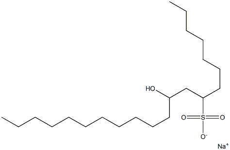 10-Hydroxyhenicosane-8-sulfonic acid sodium salt 结构式