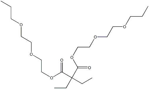 Diethylmalonic acid bis[2-(2-propoxyethoxy)ethyl] ester 结构式