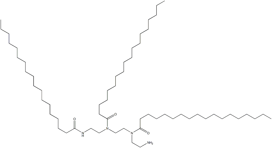 N,3,6-Tri(1-oxooctadecyl)-3,6-diazaoctane-1,8-diamine 结构式