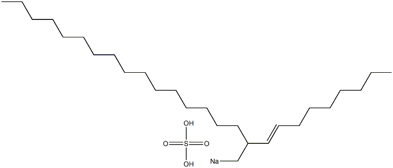 Sulfuric acid 2-(1-nonenyl)octadecyl=sodium ester salt 结构式