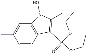 3-[Ethoxy(ethoxy)phosphinyl]-2,6-dimethyl-1-hydroxy-1H-indole 结构式